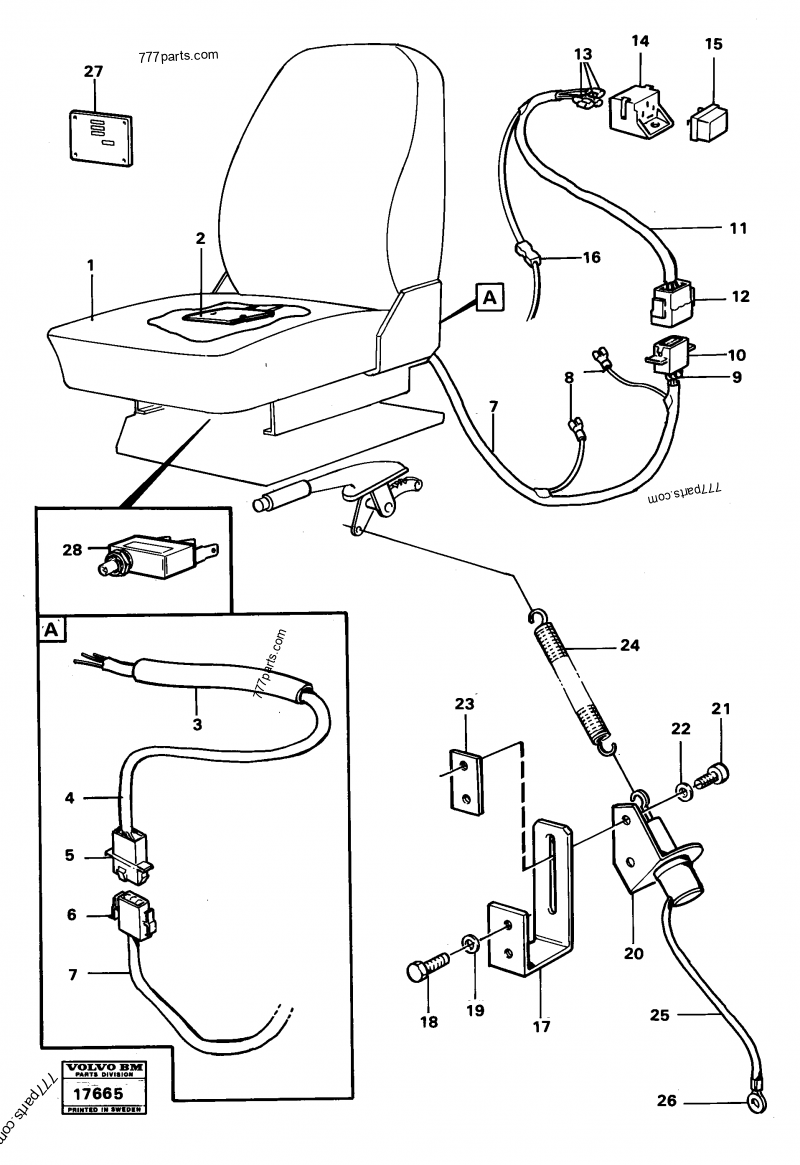Safety parts details signal for parking brake 98555 Old products