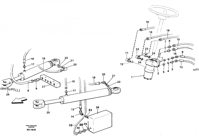 Steering system Wheel Loaders Volvo L50B