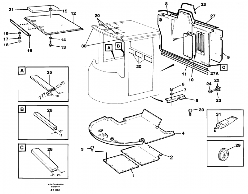 Insulating matting - Wheel Loaders Volvo L90C | 777parts.com