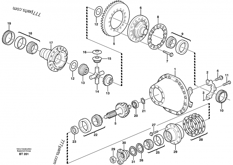 Final drive - Articulated Haulers Volvo A40D | 777parts.com