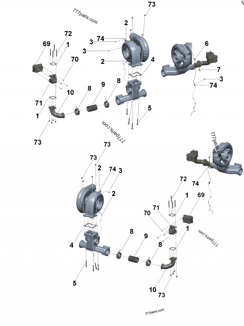 2834024 Turbocharger bearing - Cummins spare part | 777parts.com