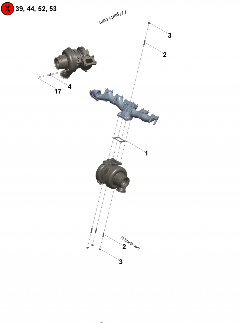 2881789 Turbocharger kit - Cummins spare part | 777parts.com
