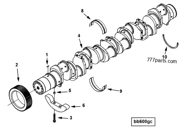 3089797 Engine w/gear crankshaft - Cummins spare part
