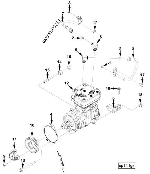 3684720 1 cylinder compressor head - Cummins spare part