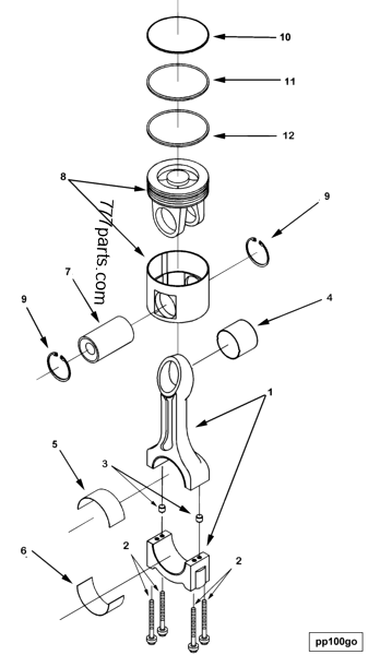 3681738 Engine piston - Cummins spare part | 777parts.com