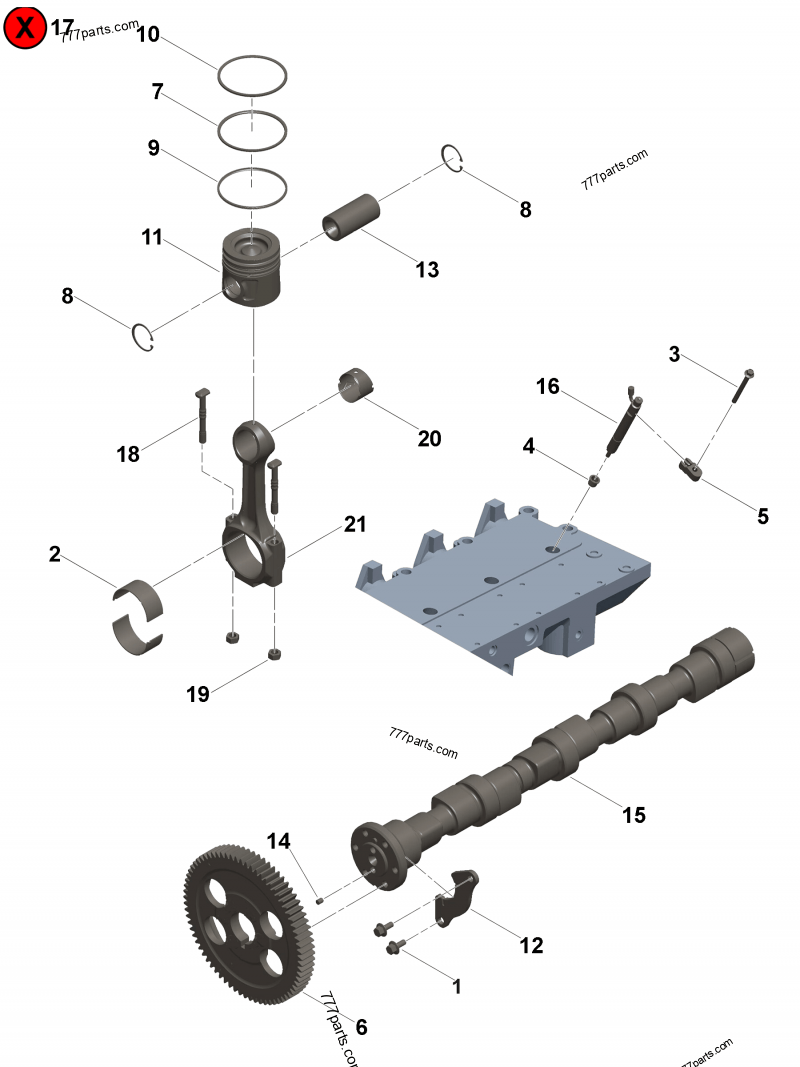 6445695 Engine piston kit - Cummins spare part | 777parts.com