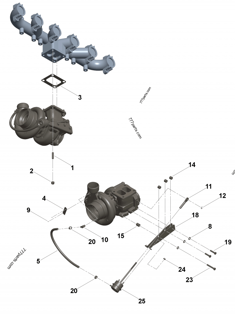 4049949 Turbocharger - Cummins spare part | 777parts.com