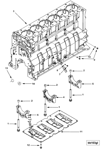 .com.incさま 3688549 Main bearing cap - Cummins spare part | 777parts.com