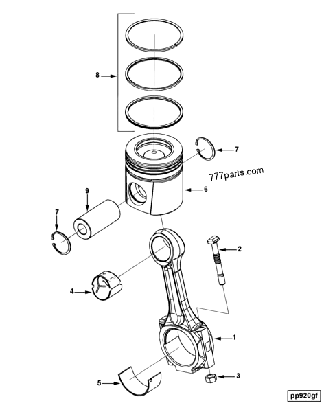 4089644 Piston ring set - Cummins spare part | 777parts.com