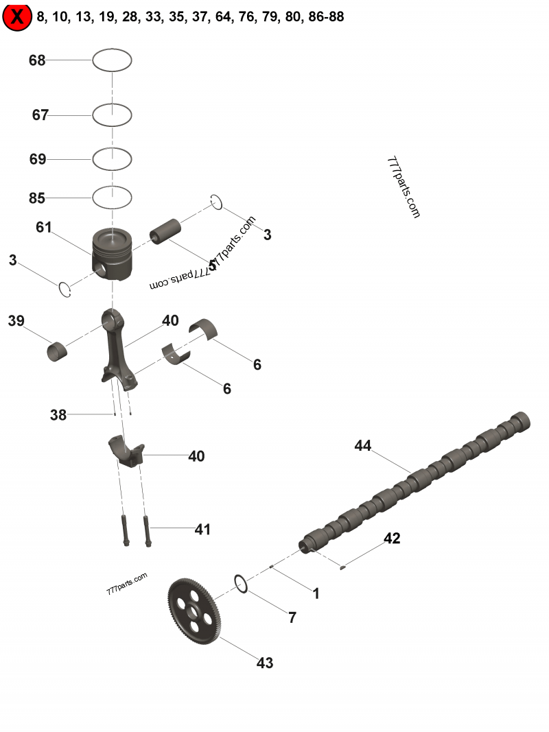 4089793 Piston ring set - Cummins spare part | 777parts.com