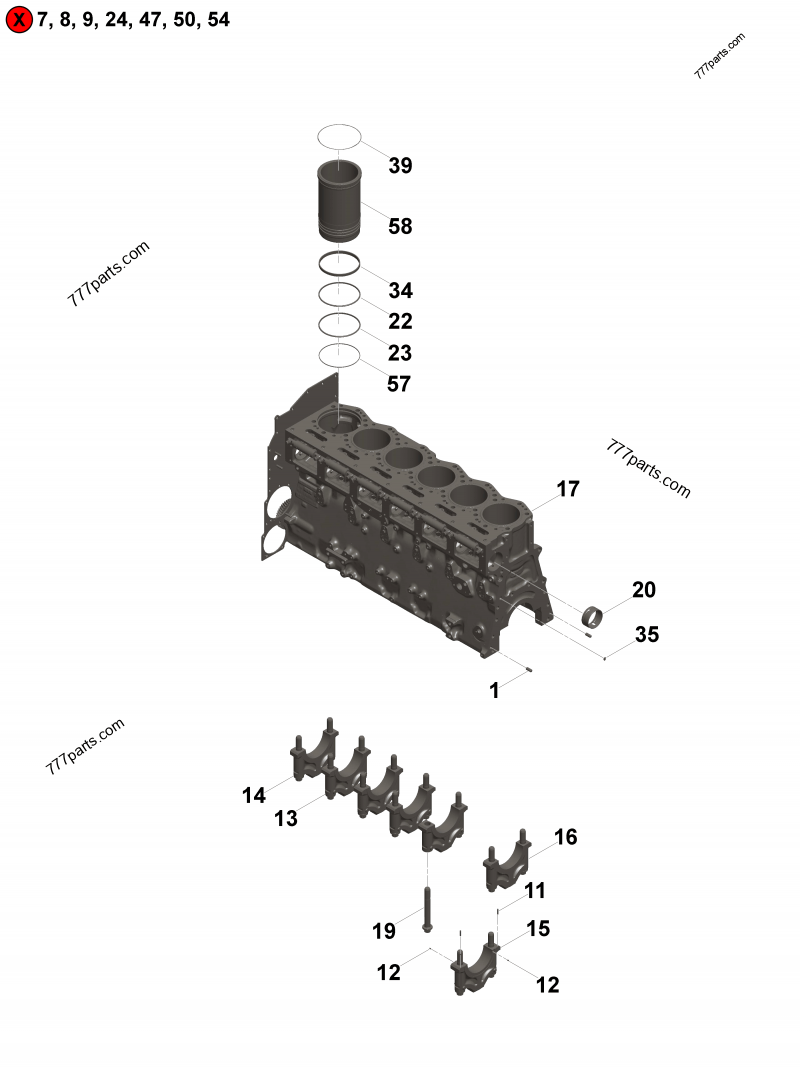 4334080 Cylinder head gasket - Cummins spare part | 777parts.com