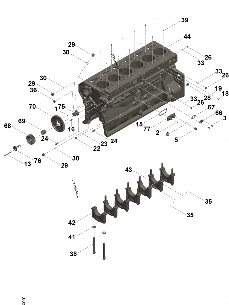 4334457 Engine crankshaft - Cummins spare part | 777parts.com