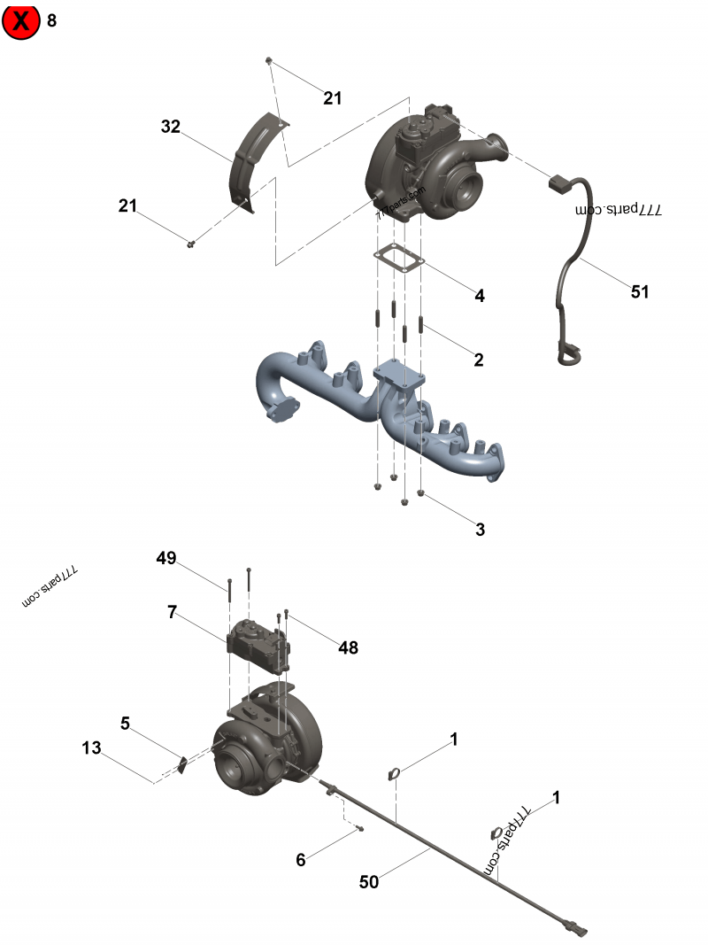 4326887 Turbocharger speed sensor - Cummins spare part | 777parts.com