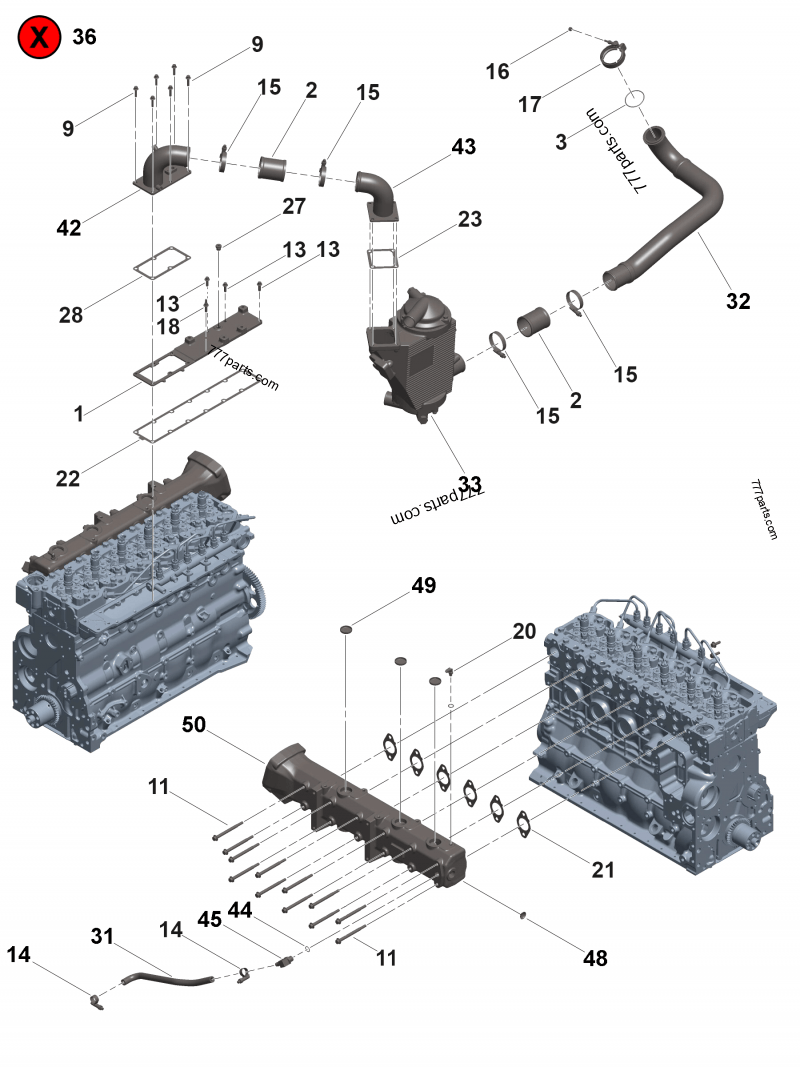 4928896 Aftercooler core seal - Cummins spare part | 777parts.com 
