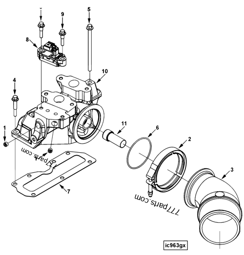 4996356 Air intake connection - Cummins spare part | 777parts.com