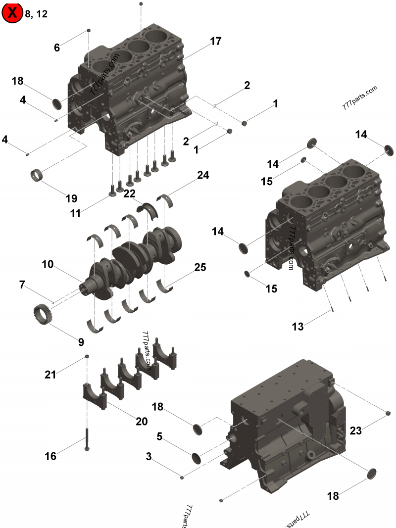 5287907 Main bearing - Cummins spare part | 777parts.com