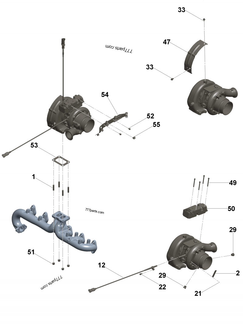 2834896 Turbocharger actuator lever - Cummins spare part  