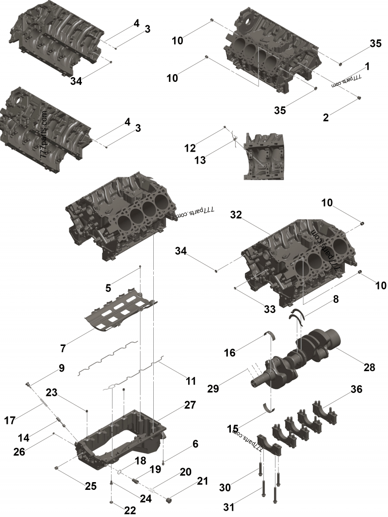 5462513 Engine crankshaft - Cummins spare part | 777parts.com