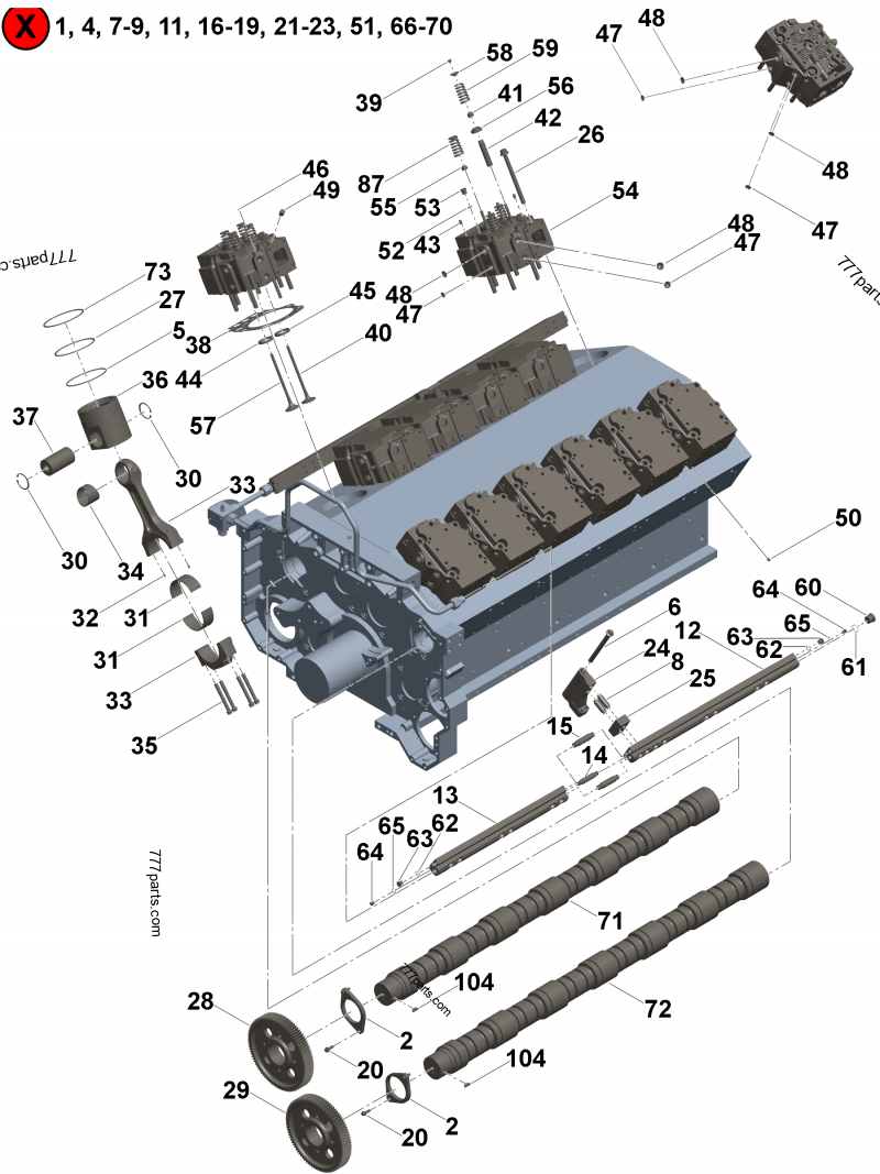 5472920 Engine piston kit - Cummins spare part | 777parts.com