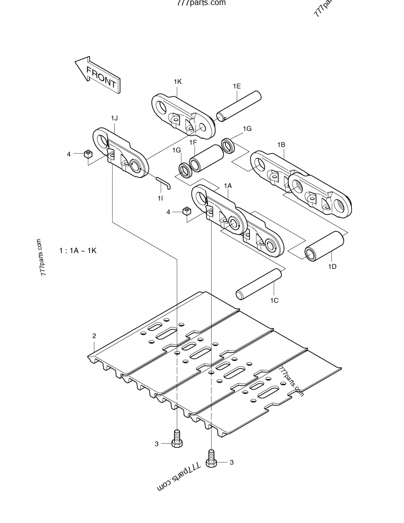 2272-1074 TRACK LINK ASS'Y - 22721074 - Doosan spare part