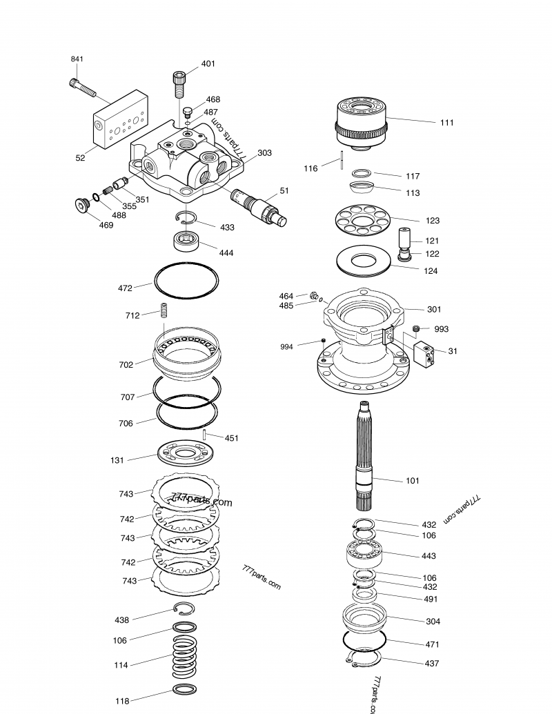 401-00086A MOTOR, SWING - 40100086a - Doosan spare part | 777parts.com