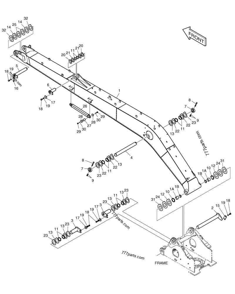 専門店では K1003611 PIN, 777parts.com | part spare Doosan - CENTER BOOM Androidタブレット本体