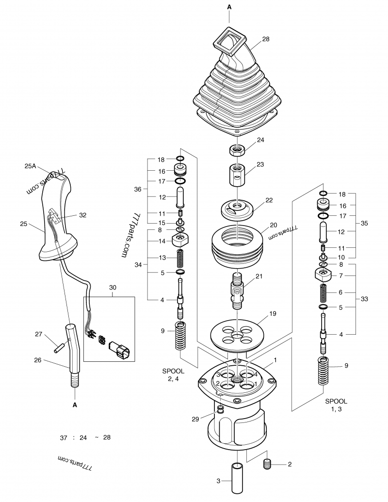 K9004001 KIT, PLUG(2, 4) - Doosan spare part | 777parts.com