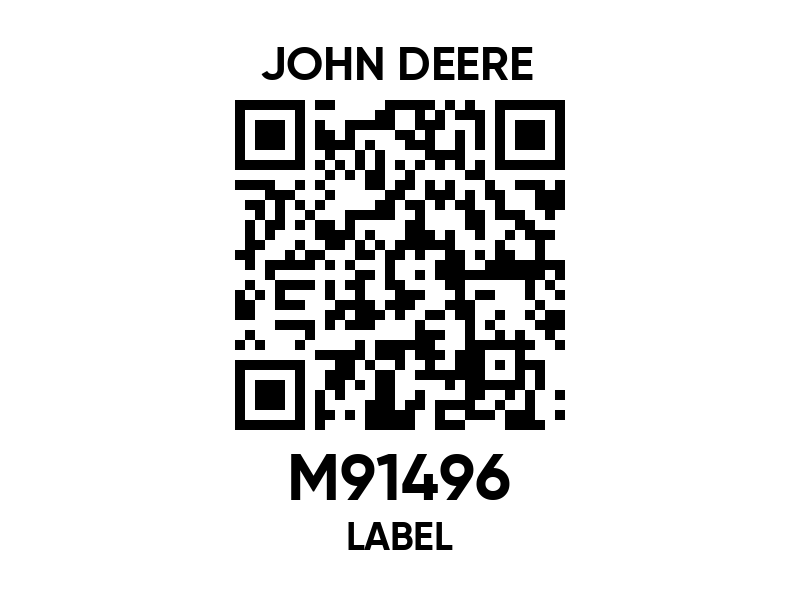 M91496 LABEL John Deere spare part