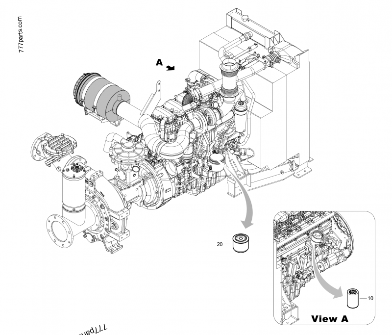 油画 Customized 4587258 10000-71729 Diesel Filter for Perkins