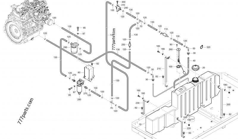 Fuel system - Diesel driven compressors Atlas Copco XAS 185 (XAS