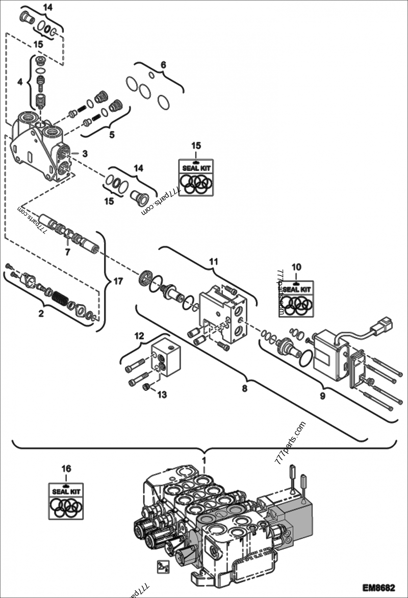 6910717 KIT SEAL - Bobcat spare part | 777parts.com