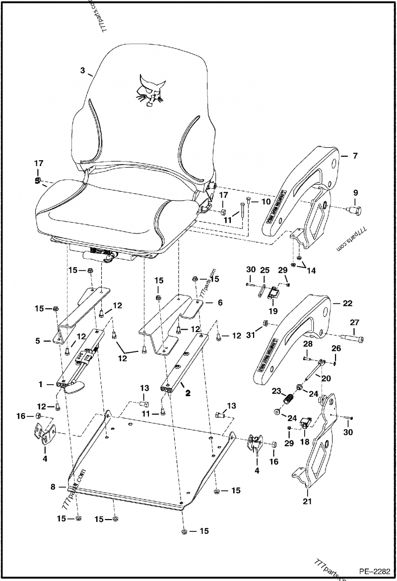 6684441 SEAT SUSPENSION Bobcat spare part
