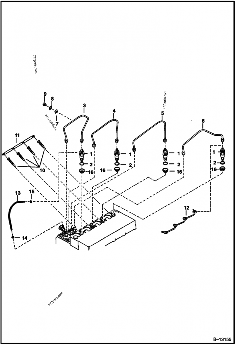 Part diagram 6722147 HOLDER KIT - Bobcat spare part | 777parts.com