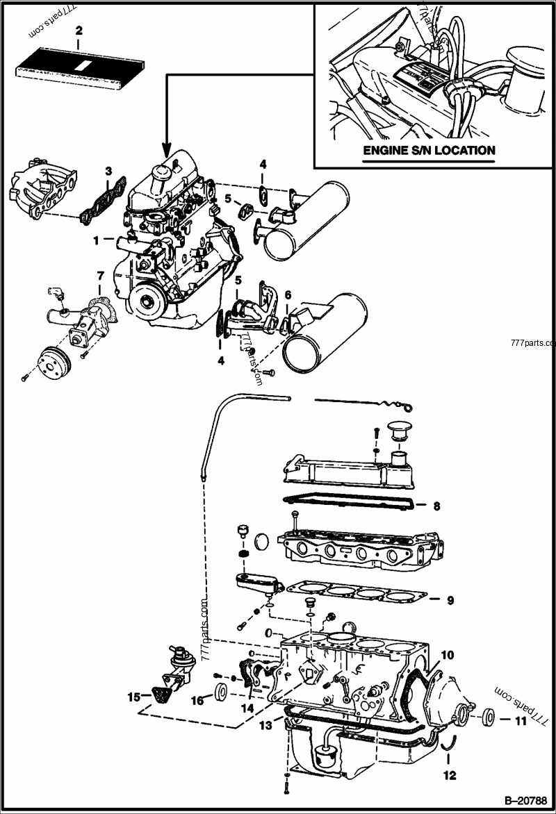 6565295REM ENGINE, FORD I498 Bobcat spare part