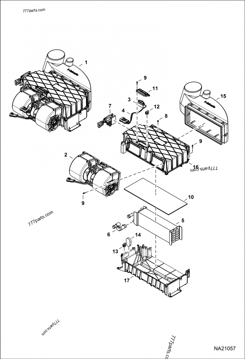 7433062 BLOWER HVAC - Bobcat spare part | 777parts.com