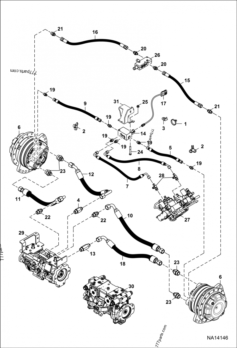 7276051 HOSE HYDRAULIC ASSY Bobcat spare part