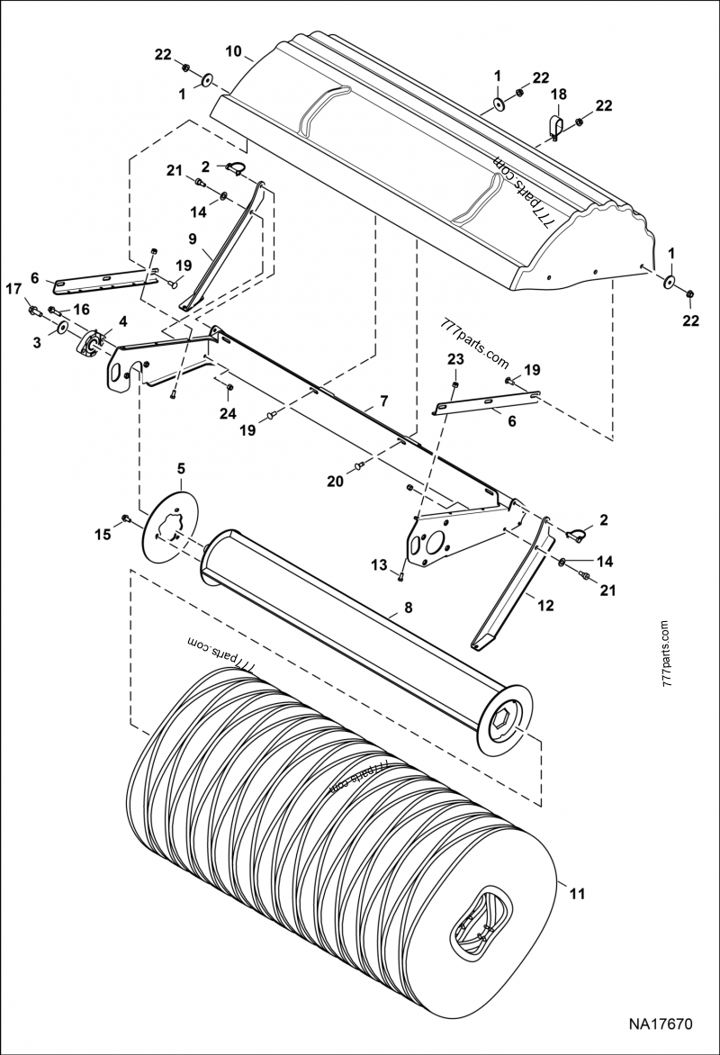 7399226 STAND ANGLE BROOM - Bobcat spare part | 777parts.com