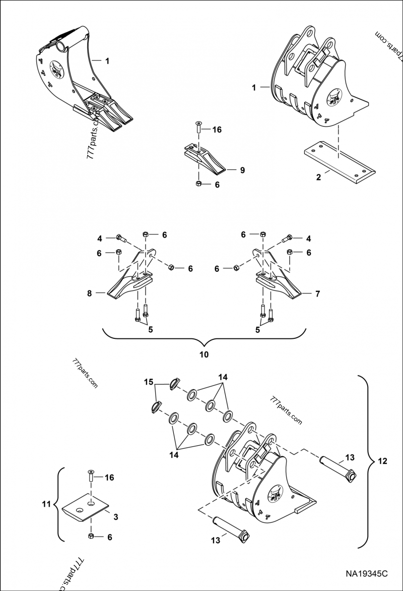 7405474 KIT EDGE CUTTING REVERSIBLE Bobcat spare part