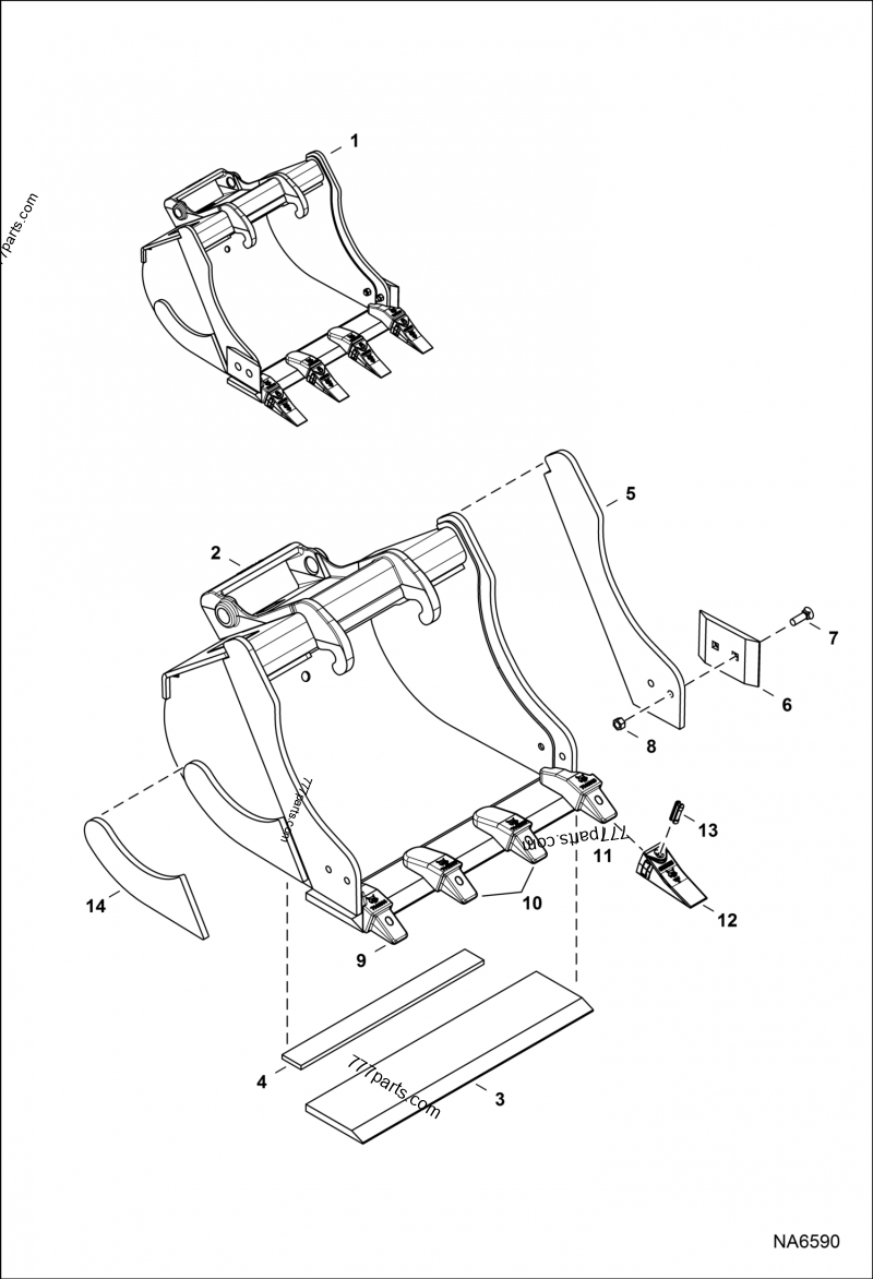 7142535 SHANK, WELD-ON CENTER - Bobcat spare part | 777parts.com