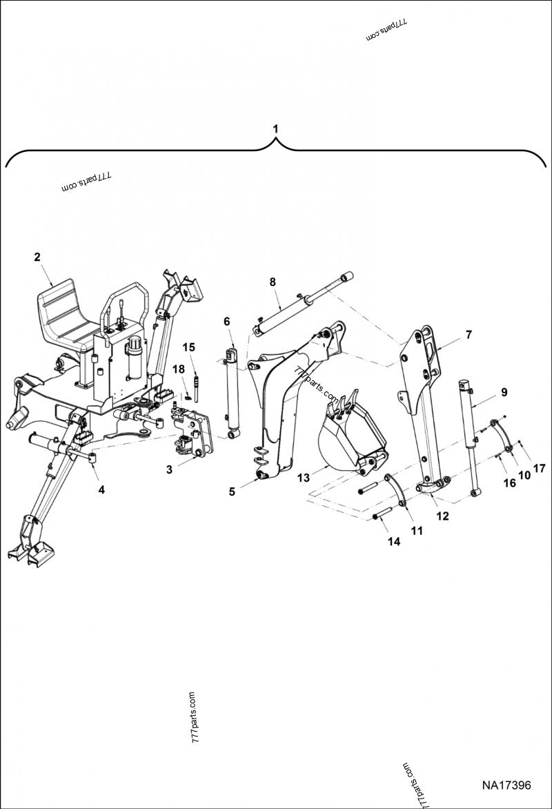 7366339 BH76 BACKHOE - Bobcat spare part | 777parts.com