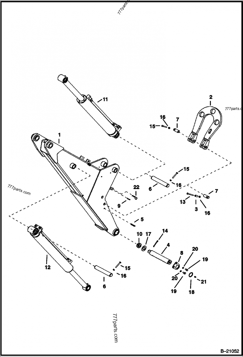 6962680 HYDRAULIC CYLINDER PR70X40X670 ASSY - Bobcat spare part 