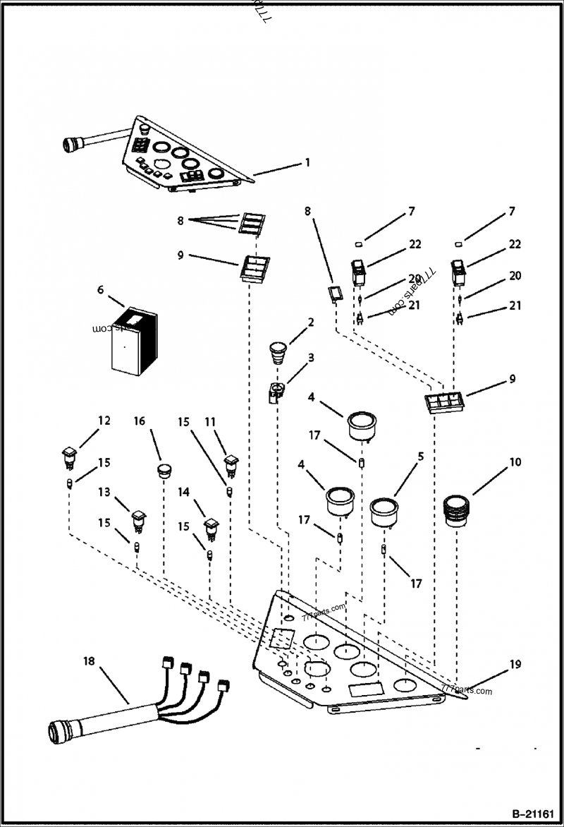 6961450 PLATE, DASHBOARD - Bobcat spare part | 777parts.com