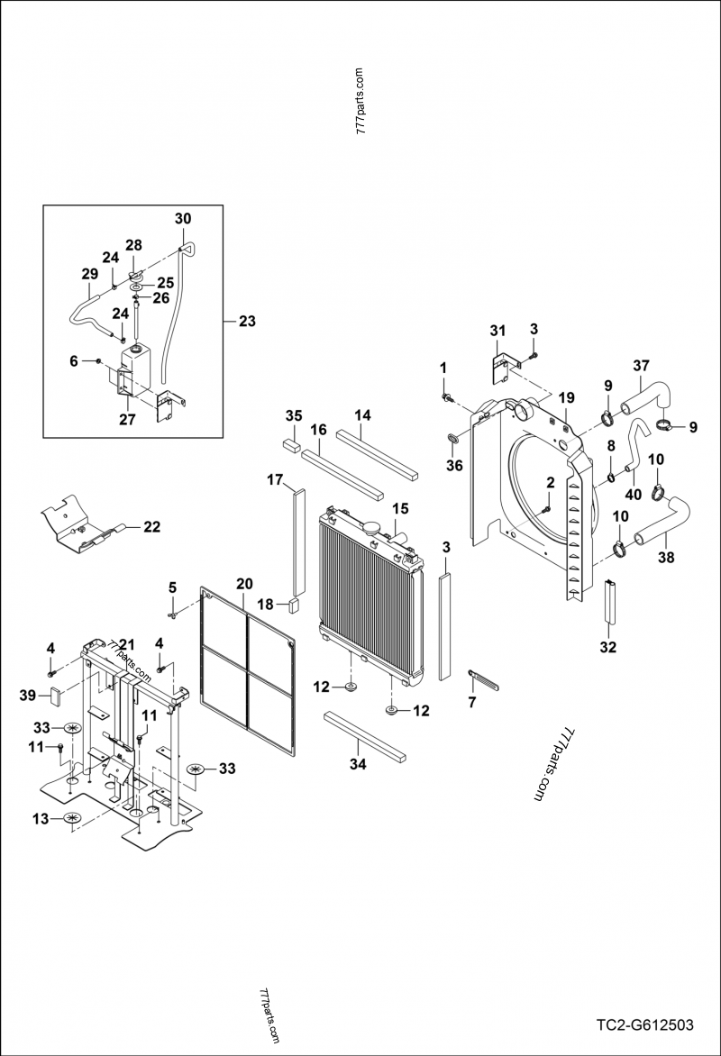 7373986 RADIATOR ASSEMBLY - Bobcat spare part | 777parts.com