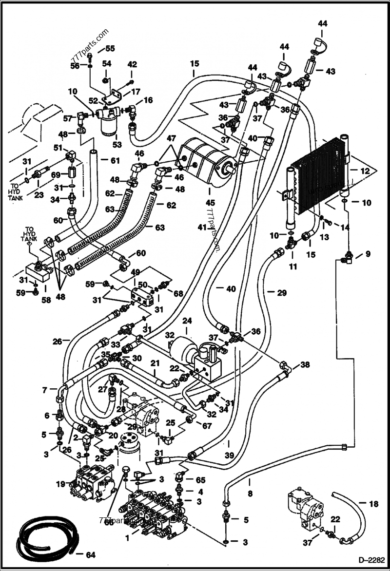 6670250 COOLER, OIL - Bobcat spare part | 777parts.com