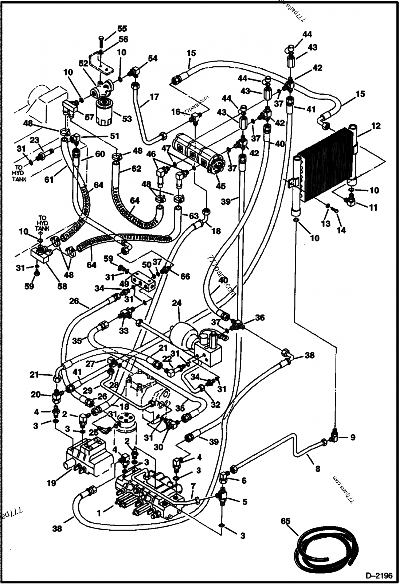 6670250 COOLER, OIL - Bobcat spare part | 777parts.com