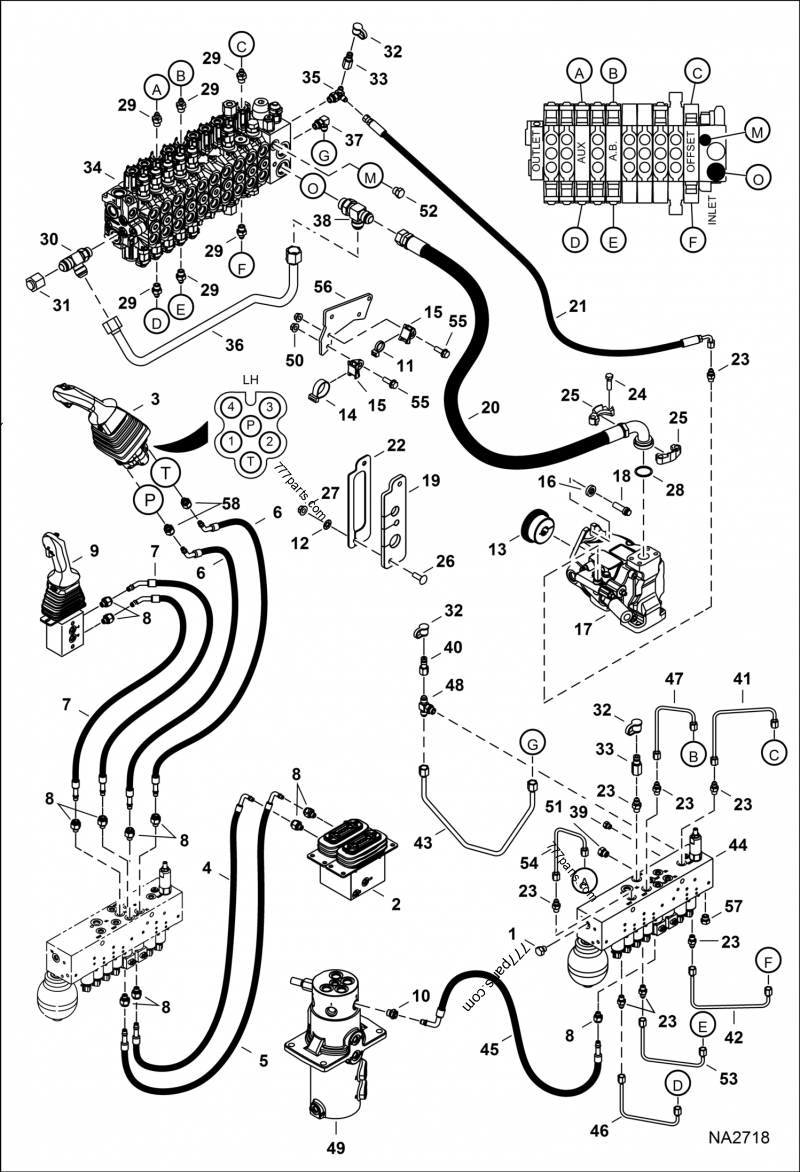 7178046 HOSE HYDRAULIC - Bobcat spare part | 777parts.com