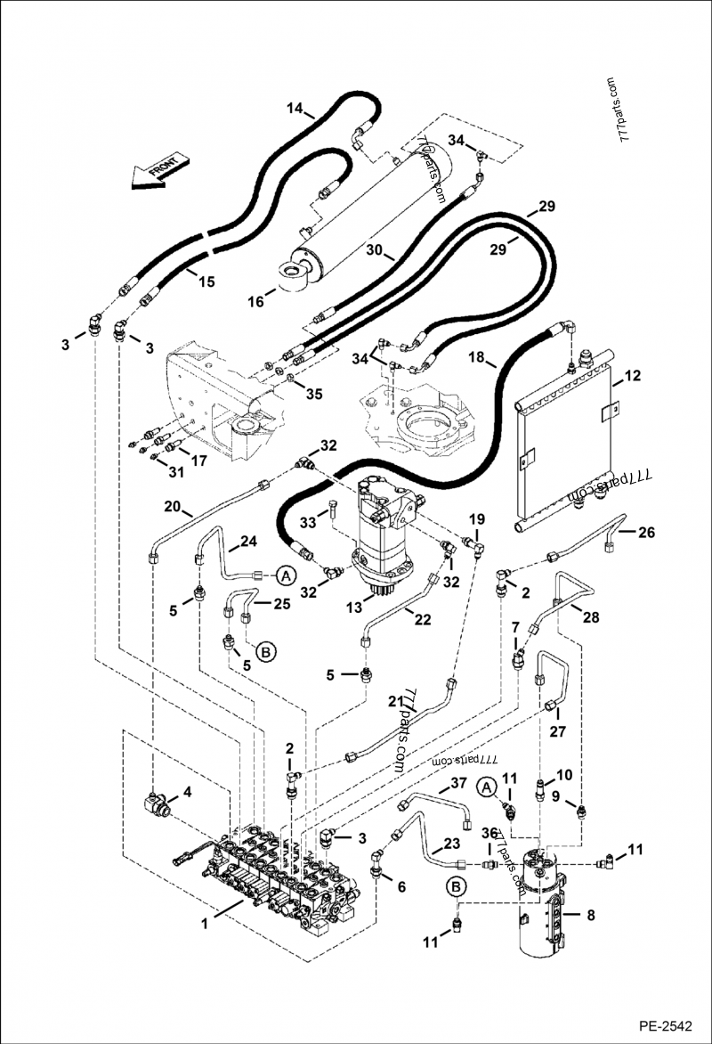 6686898 MOTOR DRIVE HYD SWING Bobcat spare part 777parts