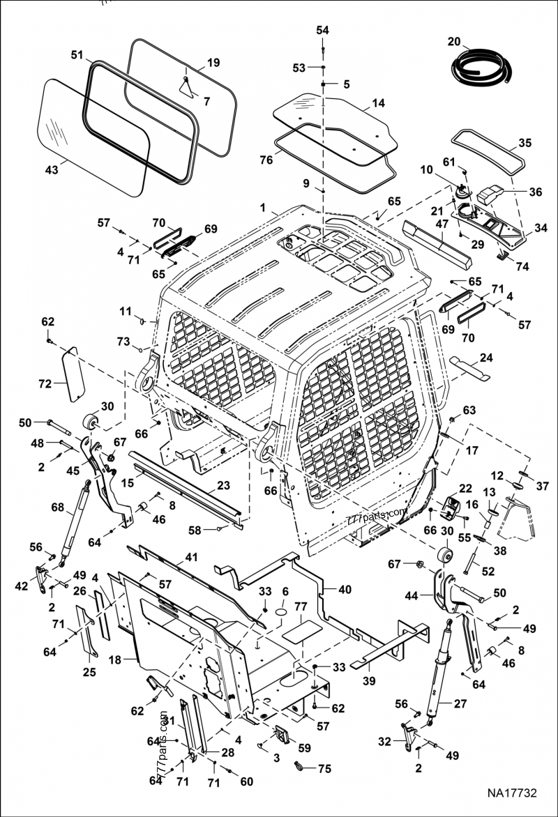 26GM10025 SCREW HEX THRDRLG - Bobcat spare part | 777parts.com
