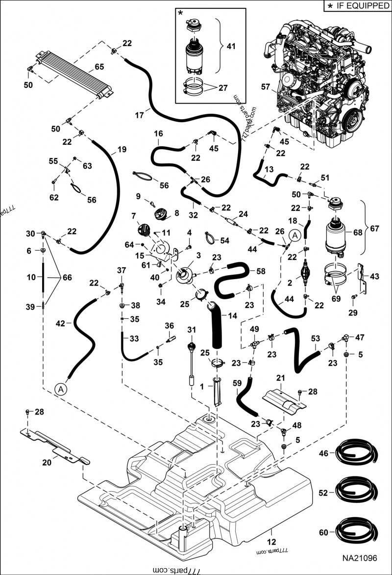 HOSE, RETURN FUEL - Bobcat spare part | 777parts.com