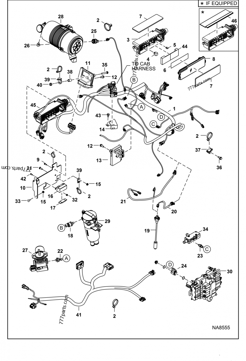 7252616 HARNESS, MFR SF MANUAL - Bobcat spare part | 777parts.com